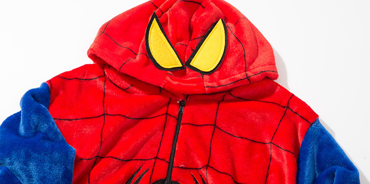 Spiderman Soft Flannel Child Hooded Pajamas