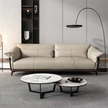 Light luxury leather chesterfield sofa set