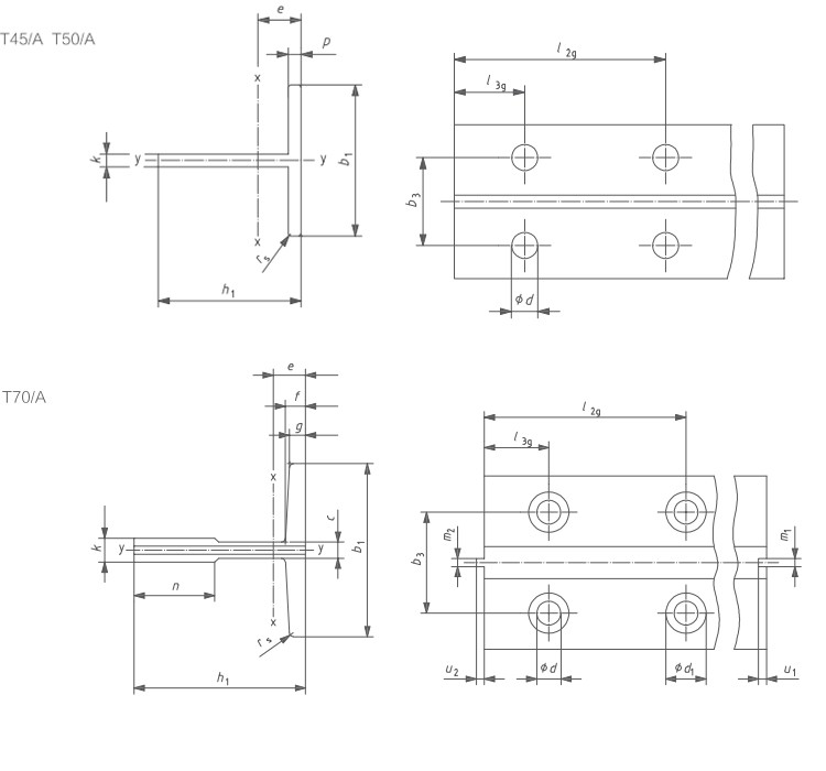 Super quality elevator T89/BE elevator guide rail