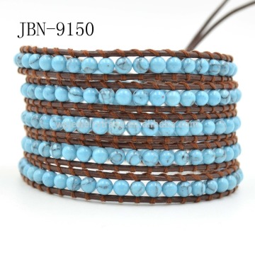 Multilayer Turquoise bracelets bracelets wholesale 4mm natural turquoise