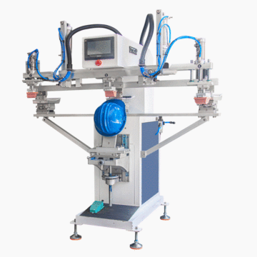 Pad -rotary pad printing machine for safety helmets