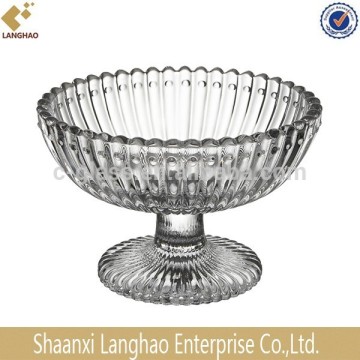 Hand Made Pressed Oval Shape Glass Ice Cream Holder