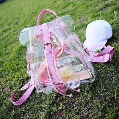 Fashion PVC Clear Bag Waterproof School Backpack Clear School Backpack Bag