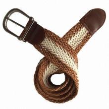 4.5cm Width Wax Cord Plaited Belt with Gunmetal Buckles and Keepers