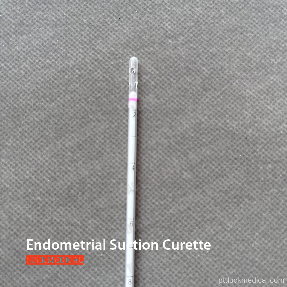Cura de sucção endometrial para uso ginecológico