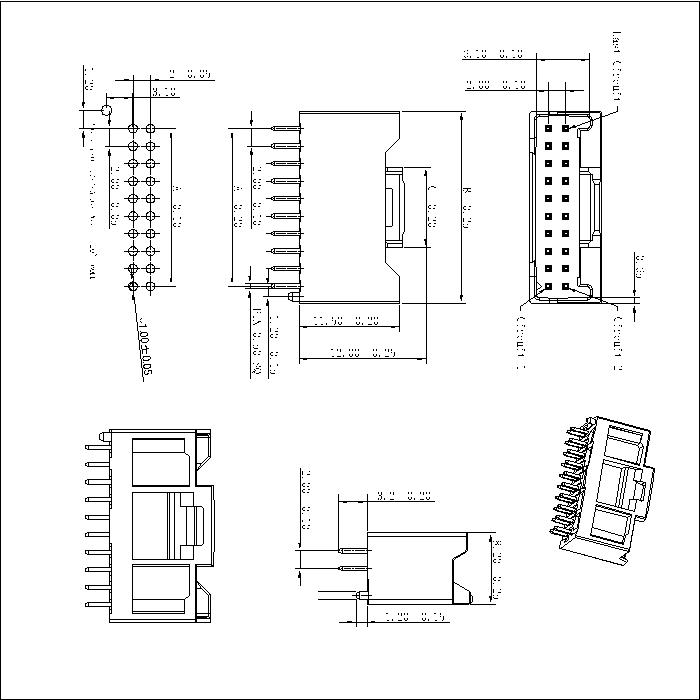 AWS2009-2XNP-X 2.00mm Pitch Straight DIP Dual Row Wafer