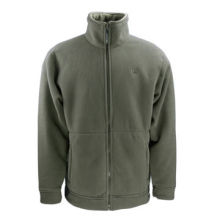 Full Zip Through Fleece Jacket/Men's Classic Jacket with Full Zip and Embroidery Logo
