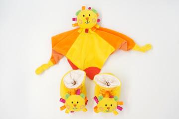 plush animal shoes with rattle
