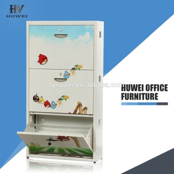 Steel worker 3 Compartment Shoe Lockers Cupboard