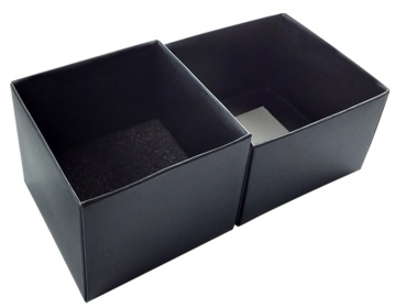 Ribbon decoration black jewelry box