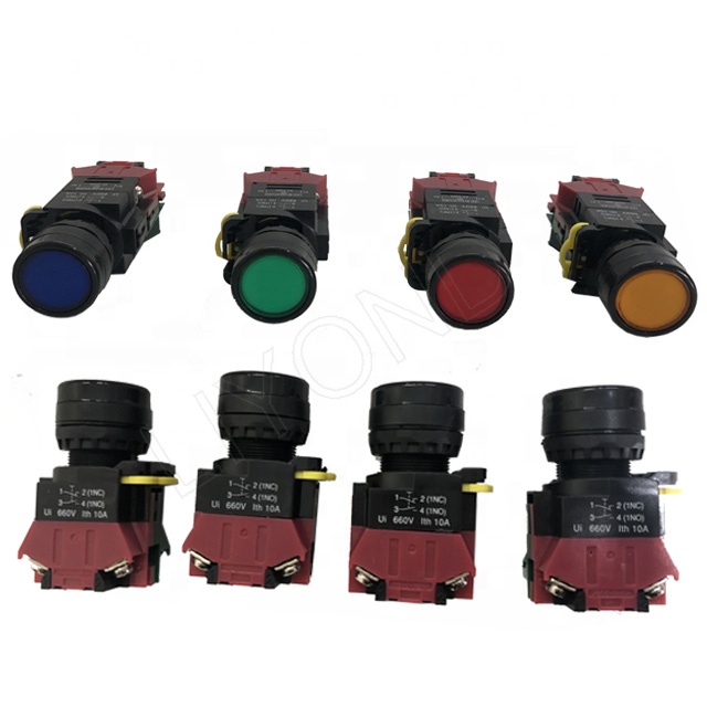 Red yellow green led switch Isolating switch position pilot light /Disconnecting Switch Position indicator push button