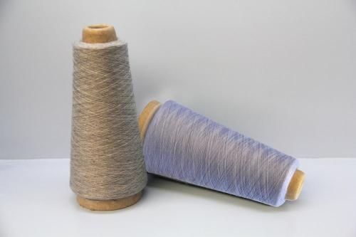 len cashmere và sợi dệt kim pha trộn lụa
