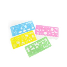 PVC Case Packing 4pcs Art Drawing Stencils for Kids