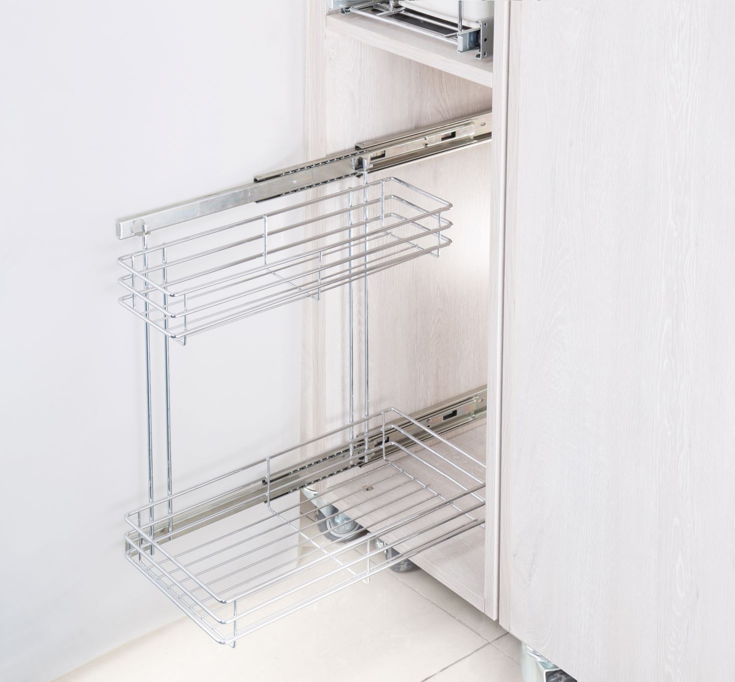 kitchen drawer door hanging metal pull out wire storage basket