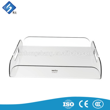 China manufacture supply acrylic serving trays with handles