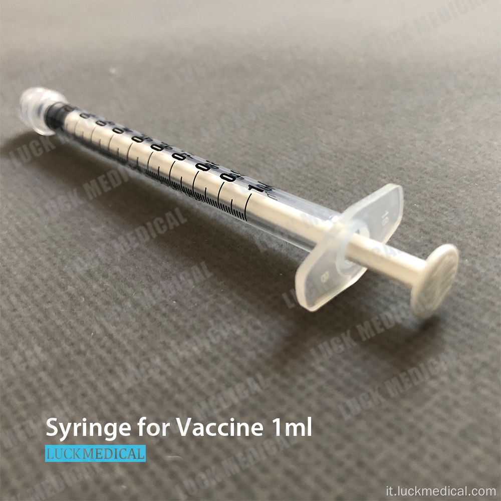 Iniettore 1cc monouso per il vaccino
