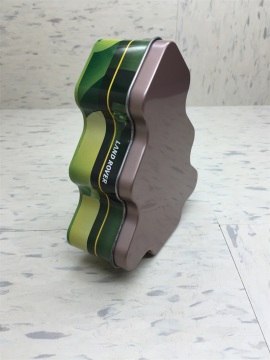 Custom christmas tree shape tin box