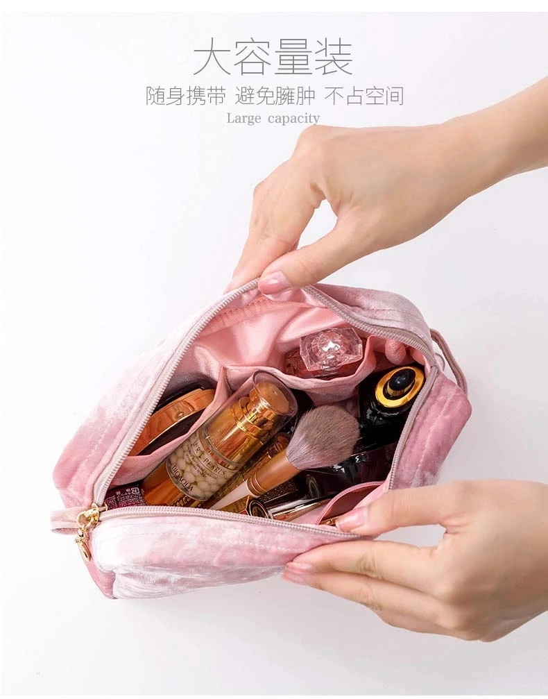 Custom Logo Makeup Bag Brush Packing Beautiful Beauty Bag Cosmetic Make up Bag for Ladies