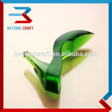 Beautiful Green Glass Shoe Model Decoration