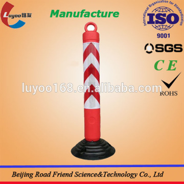 reflective traffic warning post