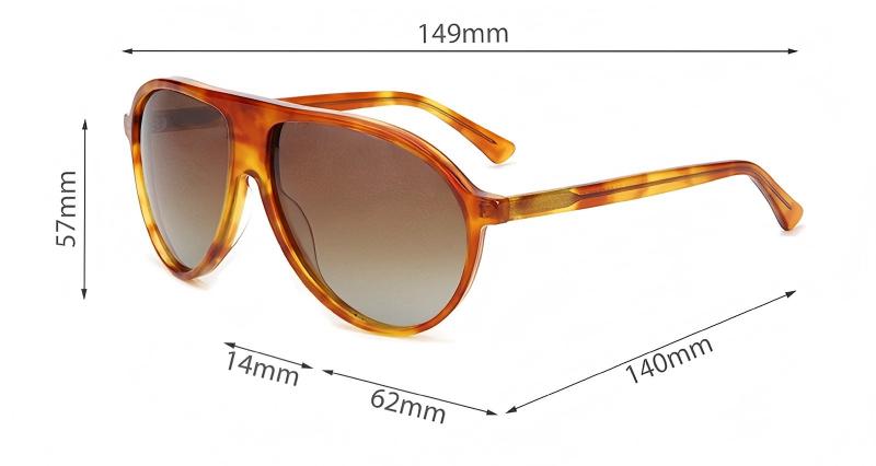 Wholesale Bold Permium Acetate Aviator Sunglasses ME2127-size Wholesale Bold Permium Acetate Aviator Sunglasses ME2127-size