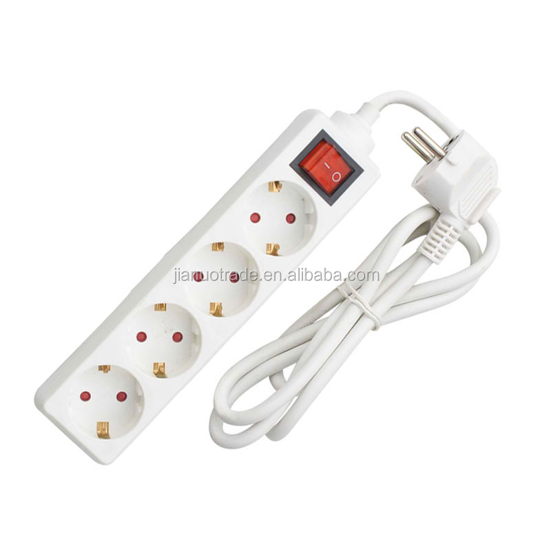 EU Socket Europe Power Strip with Switch