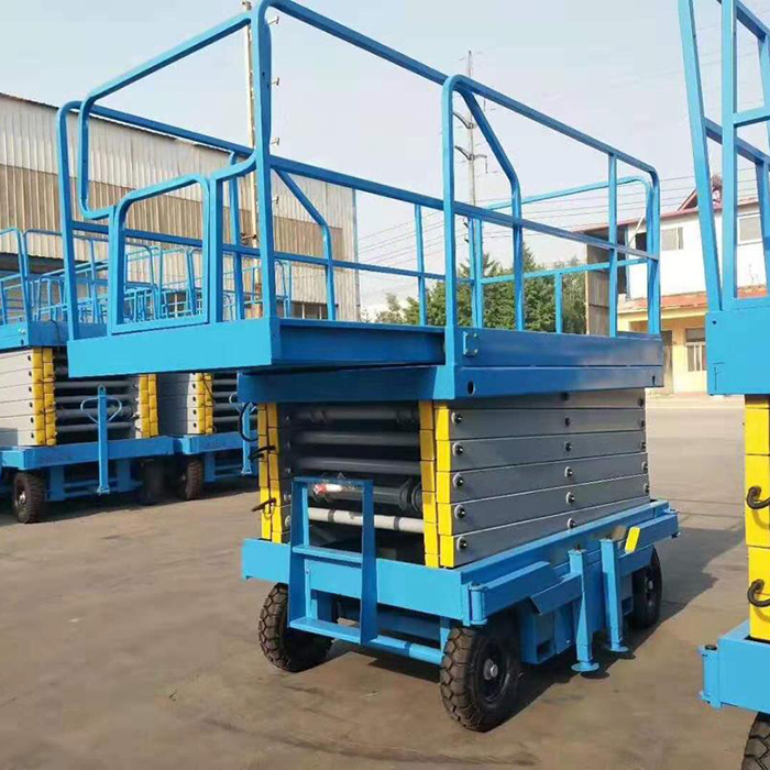 300kg 18m mobile scissor lift platform with extend deck