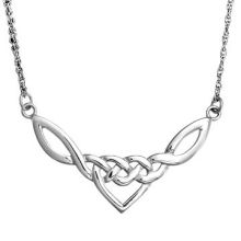Celtic Love Knot Heart Necklace, 18 InchesNew