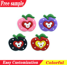 Apple pattern PVC shoe lace charms