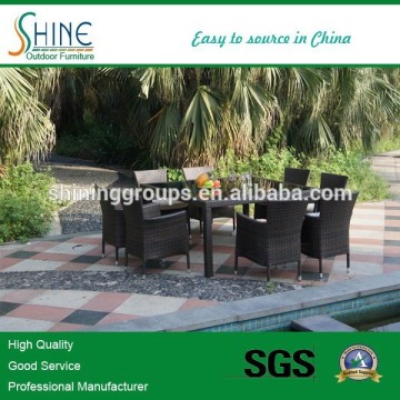 outdoor white rattan dining set SF1021