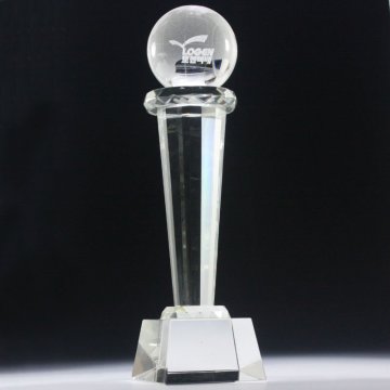 crystal trophy,crystal award,engraved crystal award