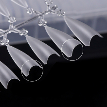 Custom Wholesale Transparent Long Artificial Gel Nails Tips - 320pcs Customization Available