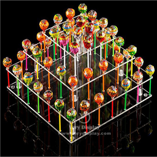 3 Tier Lillipop Display Stand Acrylic bordsskivor Risers