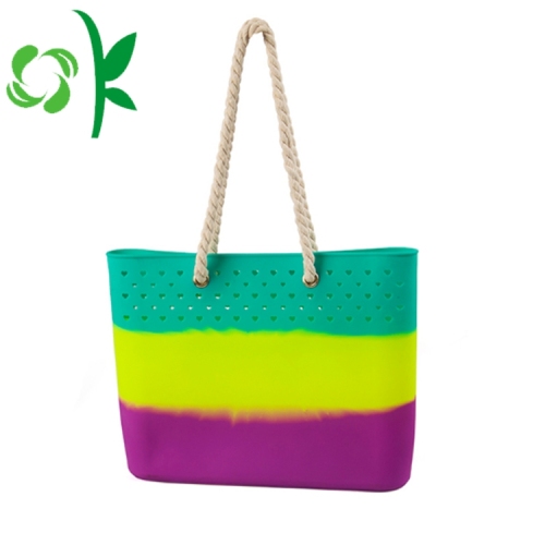 Best-selling Durale Silicone Beach Bag with Rope Handles