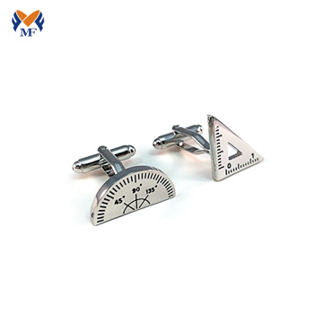 Stainless steel personalised measuring scale cuff links