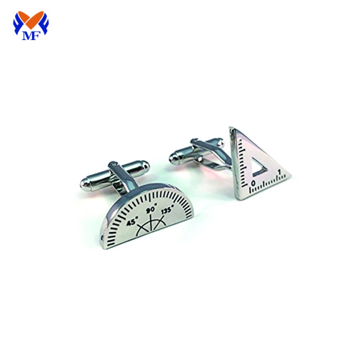 Stainless steel personalised measuring scale cuff links