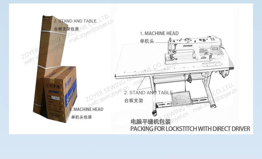 ZY8452-D3 Zoyer High Speed Double Needle Lockstitch Industrial Sewing Machine