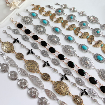 Adjustable Turquoise Metal Waist Chain Belt for Jeans and Dresses