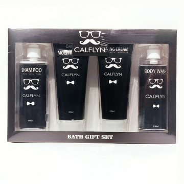 CalFlyn Factory Price Men's Self Care Gift Set - Moisturizer, Body Wash, Shampoo & Shaving Cream