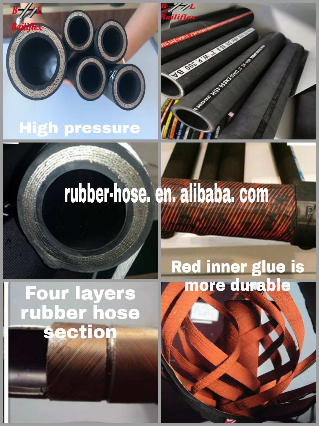 R12/R13/R15/4SP 4 or 6 steel wire spiral tensile with high quality from China