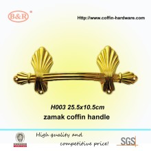 Zinc Coffin Handle, casket handle, coffin decoration, metal handle for coffin H003