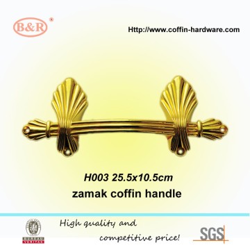 Zinc Coffin Handle, casket handle, coffin decoration, metal handle for coffin H003