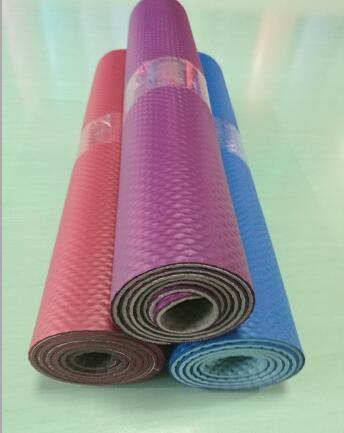 NBR double color embossed yoga mat