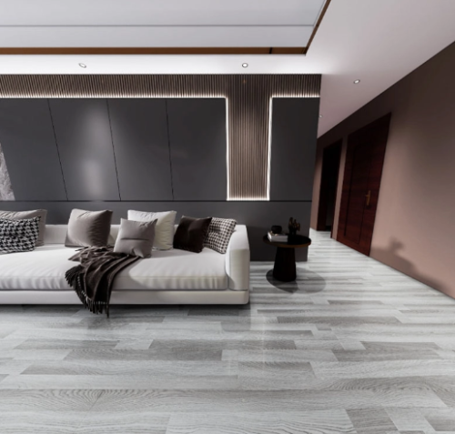 7mm Gray Wide Plank Laminate Flooring