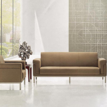 Modern Leather 3 Seater Sofa Sets for Luxury Office Interiors