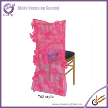 #768-19327 fancy headrest pink wedding chair covers