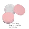 20 ml Jar / boîtier en poudre lâche en plastique rond PC-1009