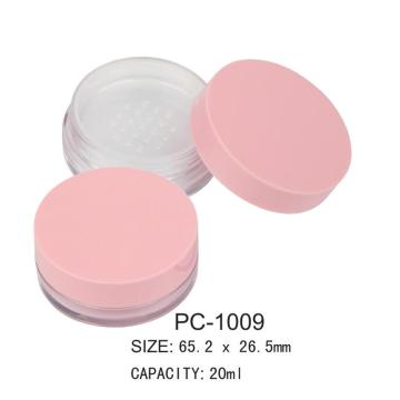 20ml Round Plastic Cosmetic Loose Powder Jar/Case PC-1009