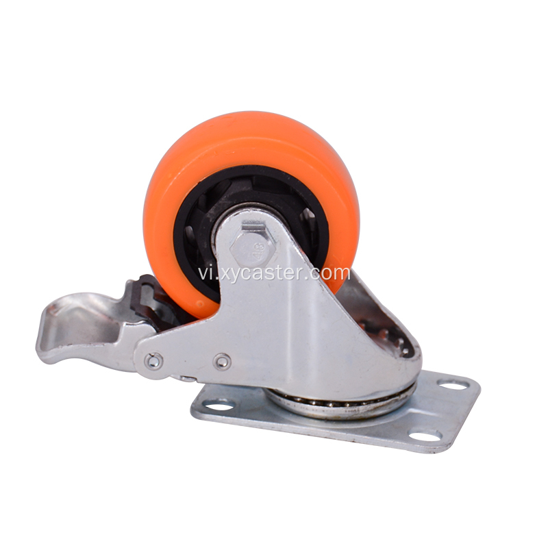 Nhiệm vụ trung bình 3 inch khóa bánh xe caster