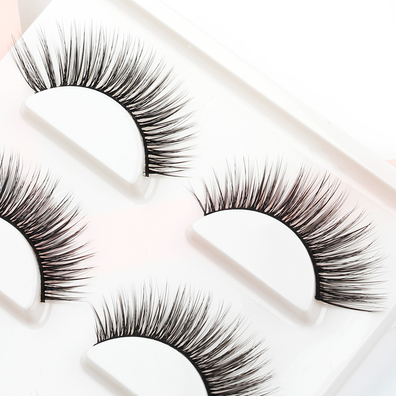 New waterproof mink false eyelashes Thick eyelashes high quality 3d mink false eyelashes 3 pairs wholesale